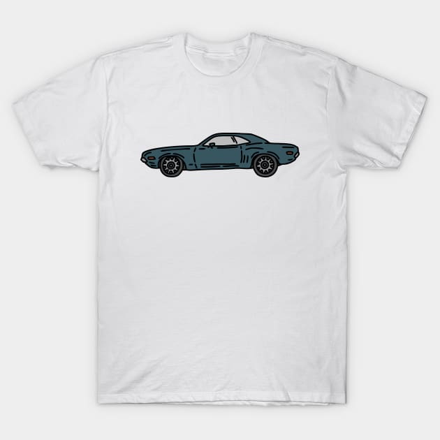 vintage muscle car illustration T-Shirt by fokaction